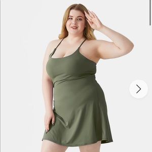 NWT Plus Size Halara Moss Green Athleisure Dress